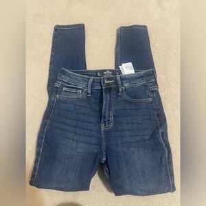 Hollister Women's Dark Blue Skinny Jeans